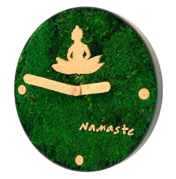 Mos ur - Mos billede som ur - Namaste sidelæns